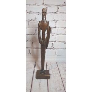 Vintage Wooden Hand‎ Carved Don Quixote Sculpture/Figure, 13"